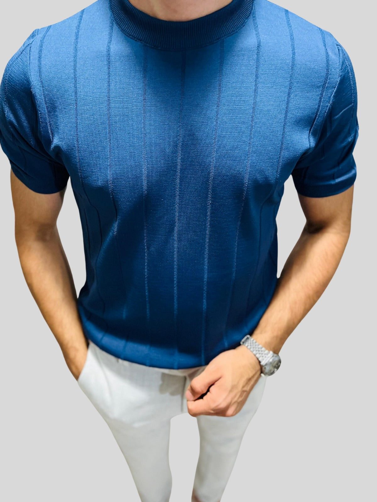 Lacivert Slim Fit Tişört